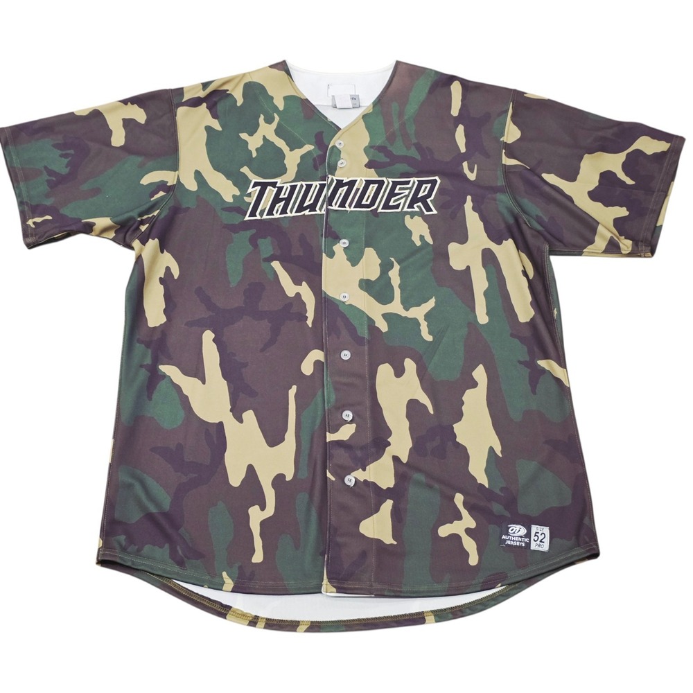 Trenton Thunder Game Used Signed #56 Camouflage Jersey OT Authentic Sz 52